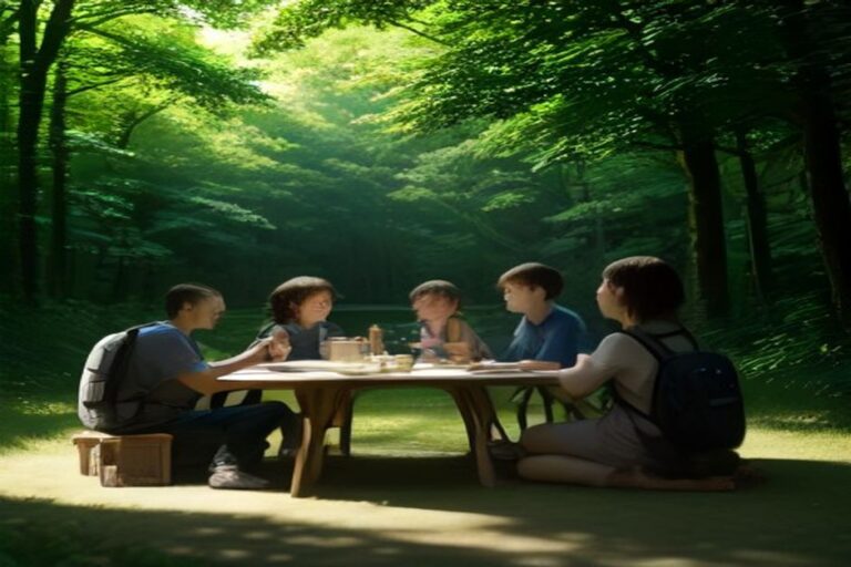 Imagen para el prompt: Planificador de aventura al aire libre para niños