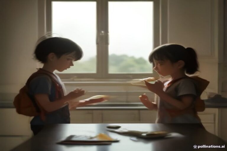 Imagen para el prompt: Plan anti-caos para una mañana con niños